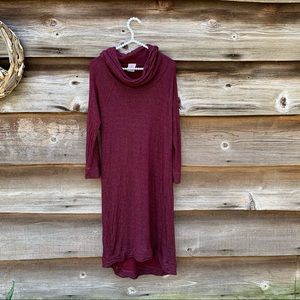 Evereve x Michael Stars Burgundy Cowl Neck Dress Size Medium